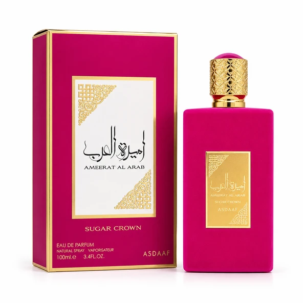 Lattafa Asdaaf Ameerat Al Arab Sugar Crown EDP 100 ML Kadın Parfüm Meyvemsi Gurme Vanilyalı Premium Kalıcı Koku ürün görseli 1