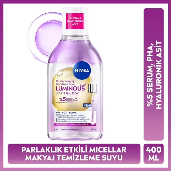 Nıvea Mıcellar Makyaj Temizleme Suyu Çift Fazlı Lumınous 400 Ml ürün görseli 1