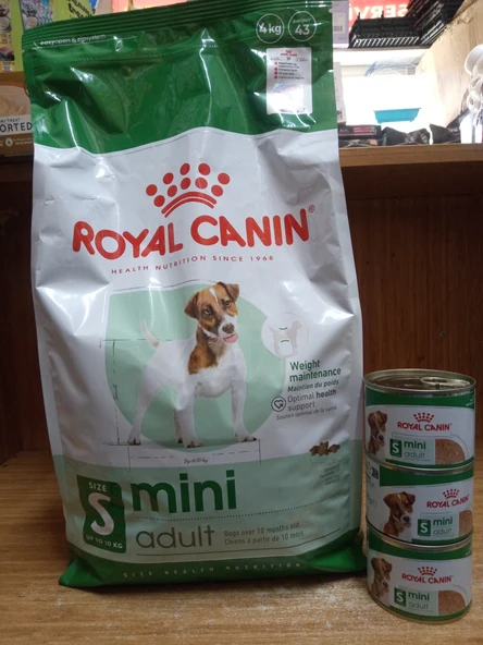 ROYAL CANİN Mini Adult Yetişkin Köpek Kuru Maması 3 KG+3 ADET 195 GRAM S MİNİ KÖPEK KONSERVE YAŞ MAMA ürün görseli 1