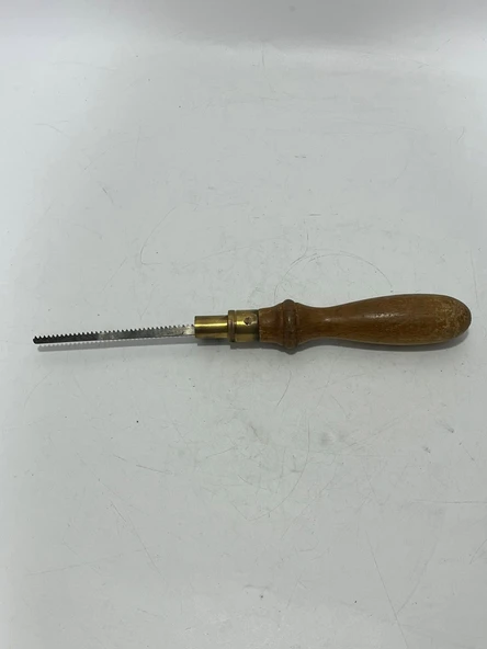 Antika İngiliz Ahşap El Testeresi 30cm 004 - Resim 4
