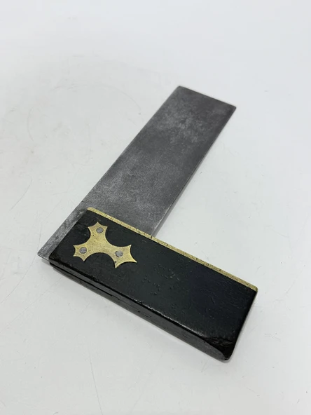 Antika Ahşap Marangoz Gönyesi 15cm 003 - Resim 2