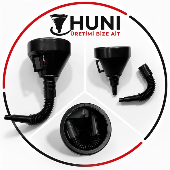 Geniş Ağızlı Spiral Hortumlu Çok Amaçlı Sıvı Dolum Hunisi ürün görseli 1