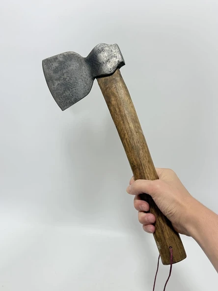 Dövme Çelik Antika Balta 38cm 002 - Resim 4