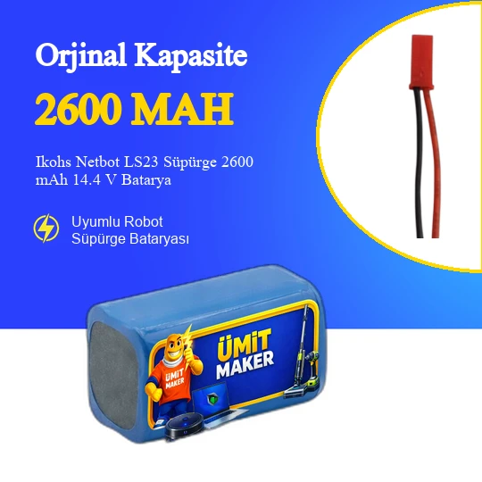 Ikohs Netbot LS23 Süpürge 2600 mAh 14.4V Batarya ürün görseli 1