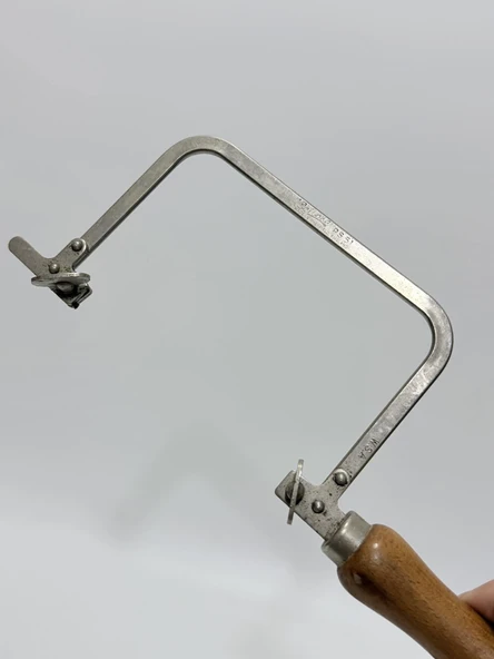 Antika Ahşap Kıl Testere 28,5cm - Resim 4