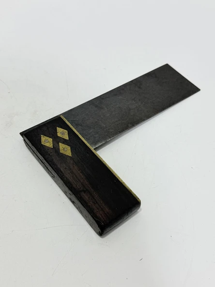 Antika Ahşap Marangoz Gönyesi 15cm 001 - Resim 2