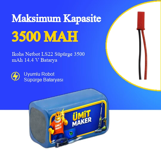 Ikohs Netbot LS22 Süpürge 3500 mAh 14.4V Batarya ürün görseli 1
