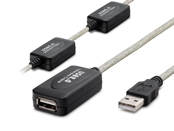 Usb Uzatma Kablosu 30 M - Silver Siyah HDX7525 ürün görseli 1