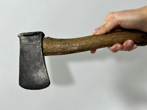 Dövme Çelik Antika Balta 26cm 005 - Resim 4