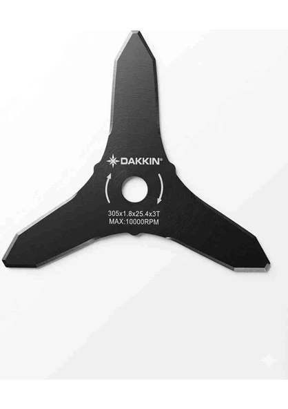 Dakkın Çelik Tırpan Bıçak Üçlü 305 mm 3 Dişli Yüksek Performanslı Kesim Aksesuarı ürün görseli 1
