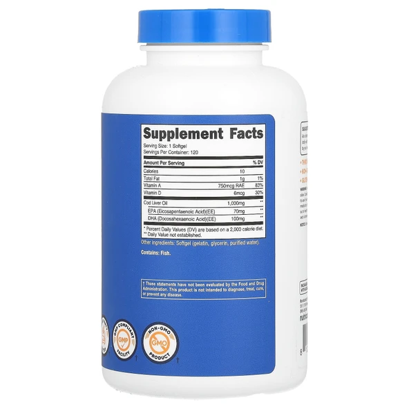 NUTRİCOST Cod Liver  Oil ürün görseli 1