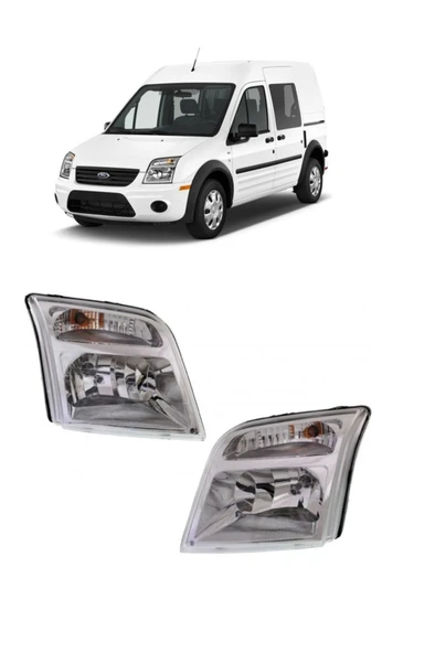 Ford Connect 2002-2013 Sağ + Sol Ön Far Takımı Motorlu 2002-2013 ürün görseli 1
