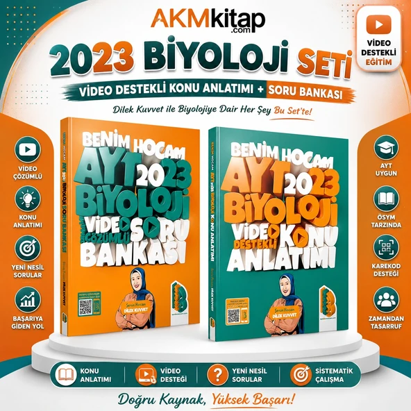 Benim Hocam AYT Biyoloji Soru Bankası ve Video Ders Defteri 2 Kitap Set ürün görseli 1