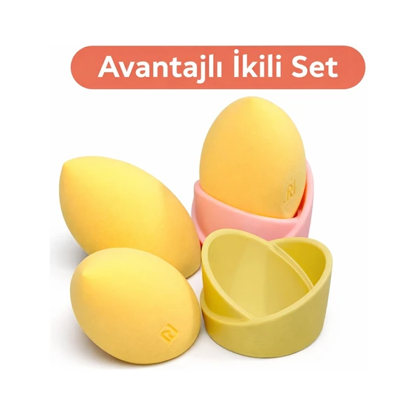 Makyaj Süngeri Standı İkili Set | Kozmetik Standı | Beauty Blender Tutucu | Makyaj Organizeri | ürün görseli 1