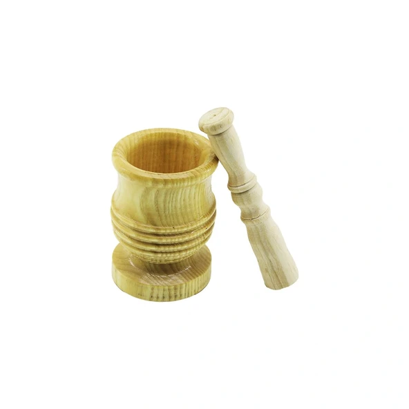 Büyük Boy Lüx Ahşap Havan Sarimsak Dövecek Ç: 8.3Cm--D: 7Cm--Y: 12Cm Fi̇leli̇ Ambalaj (5047) ürün görseli 1