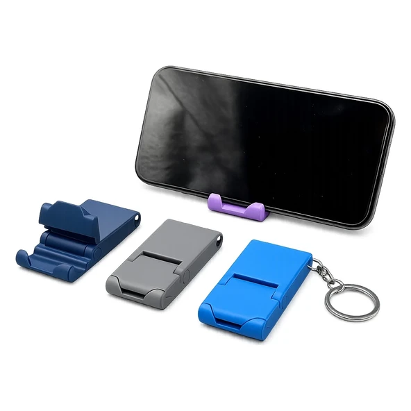 ? Anahtarlık Telefon Tutucu – Katlanabilir – Sert Plastik – Taşınabilir Stand ürün görseli 1