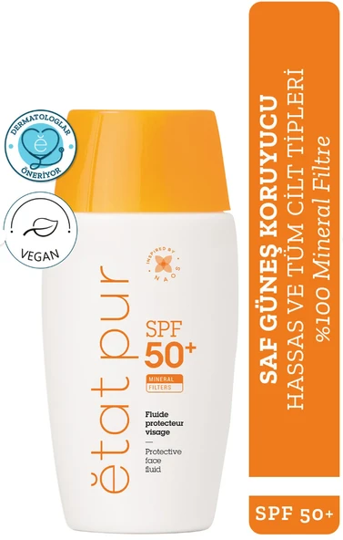 Etat Pur Protective Mineral Fluid SPF50+ Mineral Filtreli Yüksek Koruma Yüz Güneş Kremi 40 ML ürün görseli 1