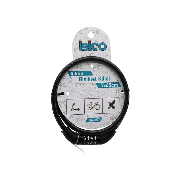 Şi̇freli̇ Eko - İnce Bi̇si̇klet Ki̇li̇t Çeli̇k Tel Si̇yah Şeffaf Kilif 7Mmx65Cm (5047) ürün görseli 1