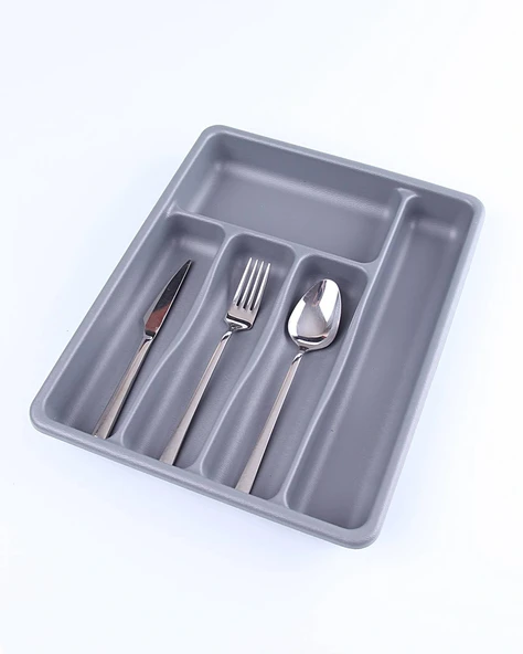 Gri̇ - 5 Bölmeli̇ Çekmece İçi̇ Kaşiklik 36X29X5Cm (5047) ürün görseli 1