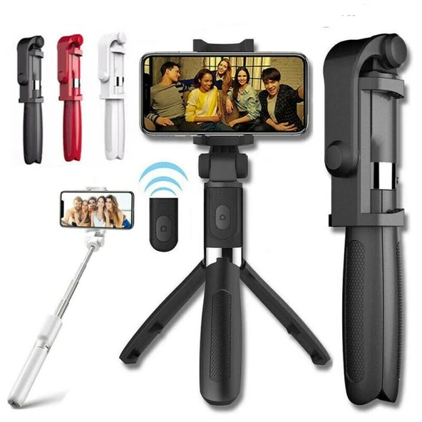 Selfie Stick L01 Bluetooth Kumandalı Selfie Çubuğu Tripod Monopod (5047) ürün görseli 1