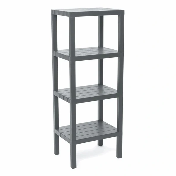 4 Rafli Gri̇ Modüler Üni̇te Plasti̇k 38X29X100 Cm (5047) ürün görseli 1