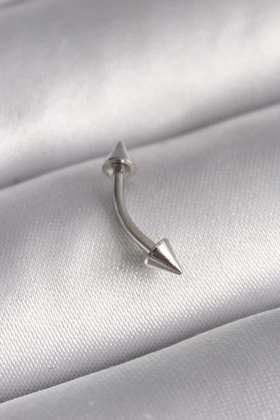 316L Çelik Gümüş Renk Çivi Model Piercing ürün görseli 1