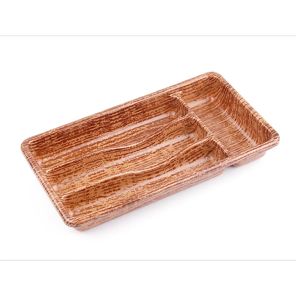 Ahşap Renk - 4 Bölmeli̇ Çekmece İçi̇ Kaşiklik 36X20Cm (5047) ürün görseli 1