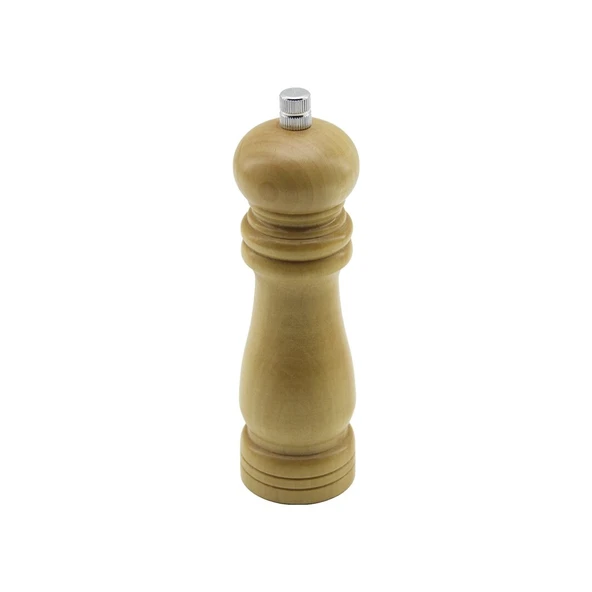 Küçük= Çap: 4.5Cm - Uzunluk: 15Cm Ahşap Tuz - Baharat Öğütücü (5047) ürün görseli 1
