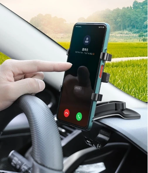 Araba Gösterge Üstüne Takılan 360 Oynar Başlıklı Telefon Tutucu (5047) ürün görseli 1
