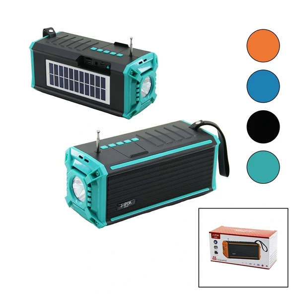 J-İpok P-520 Hasuba Hs-293 Fenerli̇ Solar Panelli̇ - Usb Şarjli Bluetooth Fm Radyo Mp3 Usb - Tf Player 8W (5047) ürün görseli 1