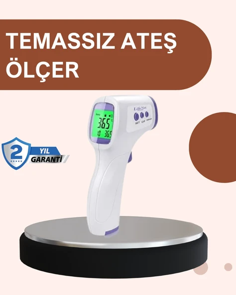 Temassız Dijital Ateş Ölçer Büyük Ekranlı Hızlı Okuma ürün görseli 1