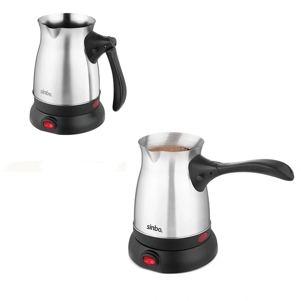 Çeli̇k Elektri̇kli̇ Cezve Türk Kahve Maki̇nesi̇ - 6Fi̇ncan=500Ml 360 Derece Kablosuz Kullanim 600W Scm-2992 (5047) ürün görseli 1