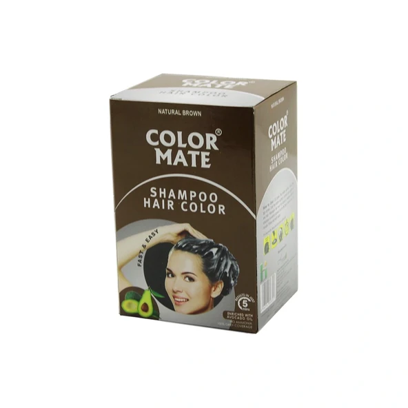 Color Mate 10Pcs Kahverengi̇ Saç Boyama Şampuani (5047) ürün görseli 1
