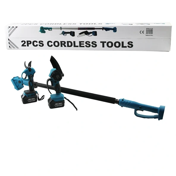Bn-5 Cordless Tools Ltj-6A Zz-01 2 Pcs Set 6&Amp;Quot; Budama Dal Kesme Testere=Şarjli--Yağsiz - Zi̇nci̇rli̇ + Şarjli Bağ Makasi Teleskopi̇k Uzayan Metal Sap=120--195Cm (5047) ürün görseli 1