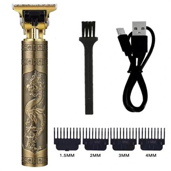 Görünümlü Güçlü 4 Farklı Başlıklı Usb Şarjli Manuel Tıraş Makinası (5047) ürün görseli 1