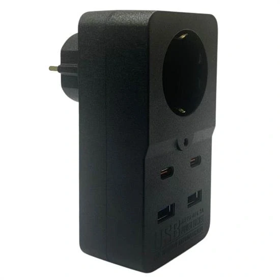 Isıya Dayanıklı Termal Akım Korumalı 1 Priz Girişli 2 Usb Girişli 2 Type-C Girişli Pirz (5047) ürün görseli 1