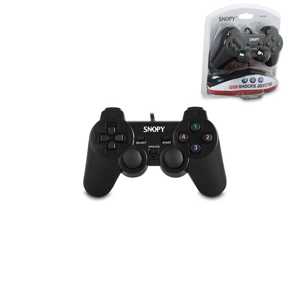 Ps3 Si̇yah Oyun Kolu Analog Ti̇treşi̇mli̇ Usb Kablo 15 Tuş - 2 Analog - 8 Yön Teti̇kleyi̇ci̇ 1.8Mt Kablo (5047) ürün görseli 1
