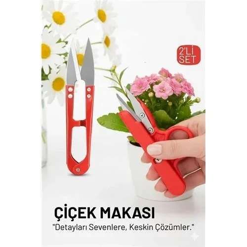 Profesyonel 2’Li Mini Budama Seti: Hassas Çiçek Bitki Makası - Çelik Seri ürün görseli 1