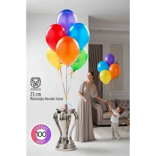 Serisi 23 Cm Mat Lateks Balon Seti – 100’Lü Profesyonel Etkinlik Paketi ürün görseli 1