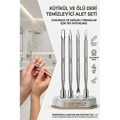 Profesyonel Çelik Kronk Seti Tırnak Temizleyici Et İtici Temizleyici 723170 ürün görseli 1