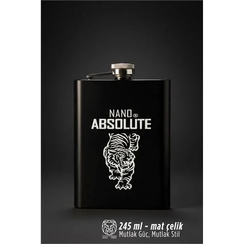 240 Ml Mat Siyah Paslanmaz Çelik Matarası 722910 ürün görseli 1