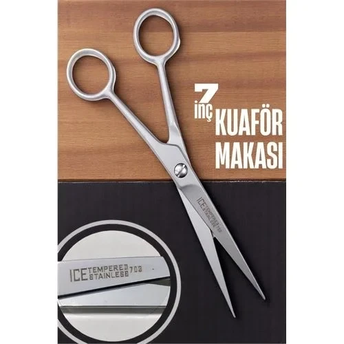 Ice Tempered 702 Berber Kuaför Makası Saç Kesim Makası Bıyık Sakal Makası Kuaför Ekipmanları 17 Cm ürün görseli 1