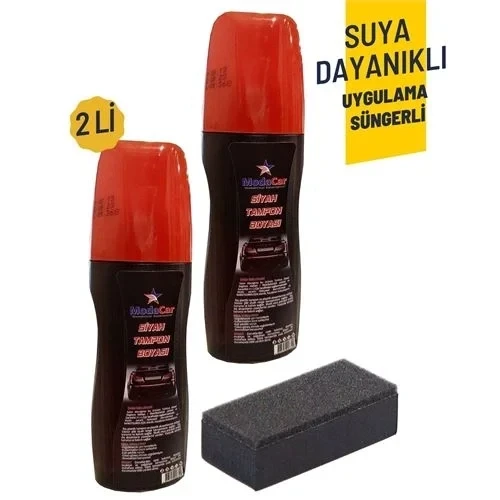 Suya Dayanıklı Siyah Tampon Boyası Uygulama Süngerli ürün görseli 1
