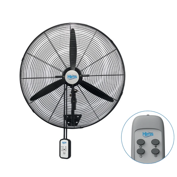 Hims 65cm Sanayi Tipi Duvar Tipi Kumandalı Vantilatör 190w HEF-DK650 ürün görseli 1