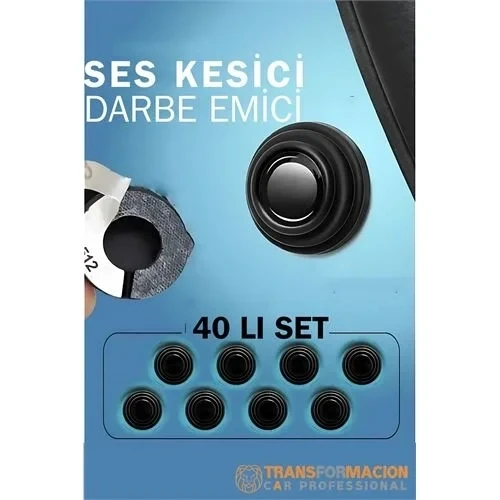 Ses Emici Kauçuk Conta Kapı Bagaj Kaput Titreşim 40 Lı Set 721825 ürün görseli 1