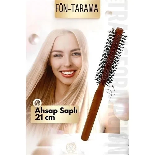 Fön Fırçası Ahşap Saplı Tarama Fırçası 721202 ürün görseli 1