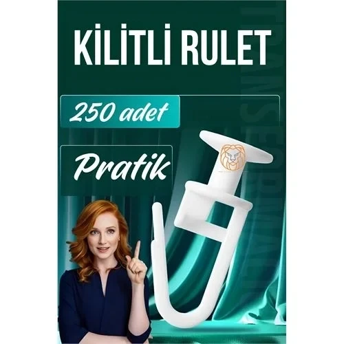 Kilitli Perde Düğmesi Perde Ruleti Perde Düğmesi 250 Adet ürün görseli 1