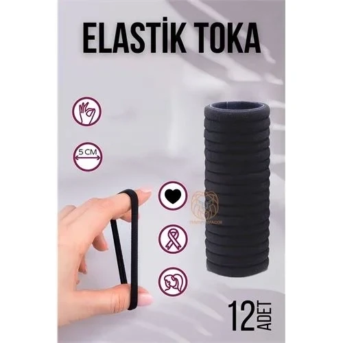 Elastik Toka 12 Adet Siyah 719701 ürün görseli 1