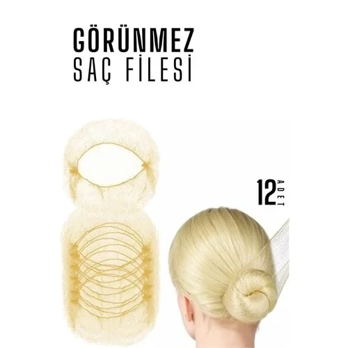 Sarı Saç Filesi Görünmez 12 Adet 720100 ürün görseli 1