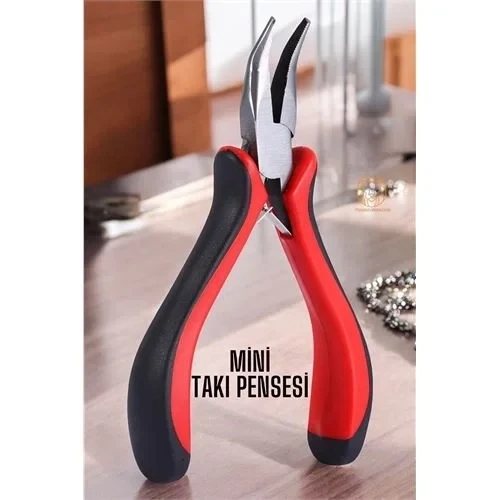 Profesyonel Mini Eğri Kargaburun Takı Pensesi 720833 ürün görseli 1
